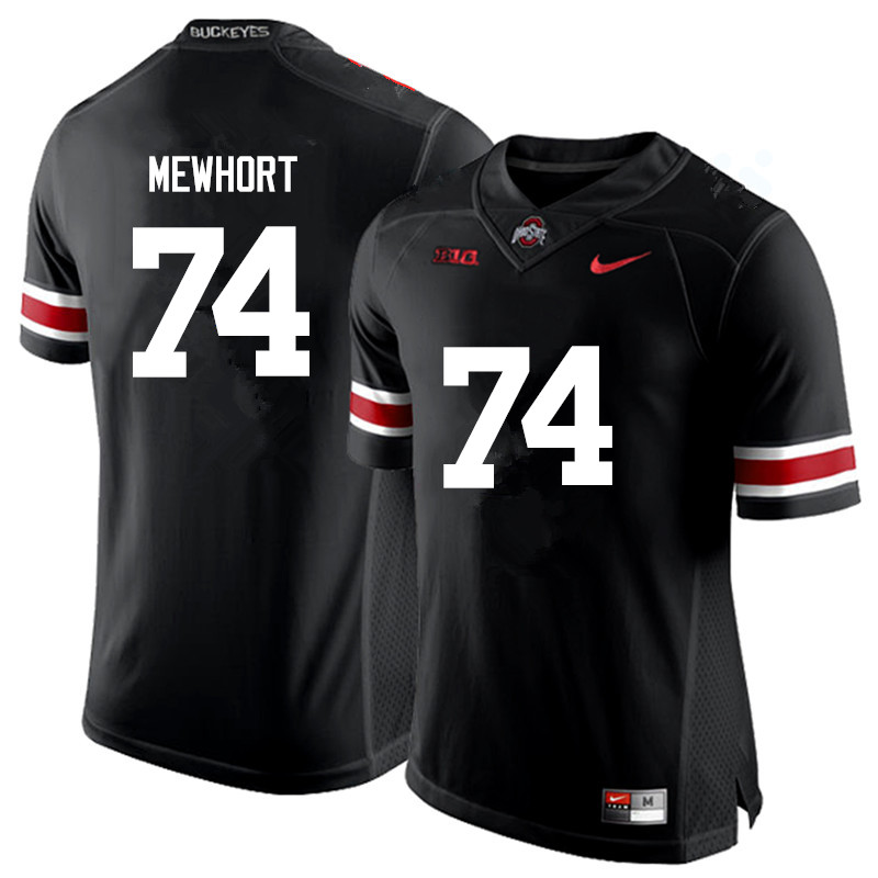 Men Ohio State Buckeyes #74 Jack Mewhort College Football Jerseys Game-Black